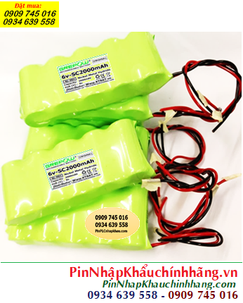 Pin sạc 6v-SC2000mAh, Pin sạc NiMh 6v-SC2000mAh, Pin GREPOW 6v-SC2000mAh chính hãng